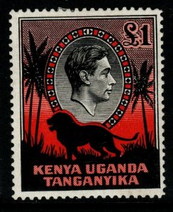 KENYA, UGANDA & TANGANYIKA SG150a 1941 £1 BLACK & RED p14 MTD MINT