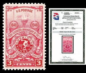 Scott 979 1948 3c American Turners Issue Mint Graded Superb 98 NH with PSE CERT