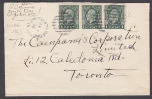 NEW BRUNSWICK SPLIT RING TOWN CANCEL COVER WATERFORD