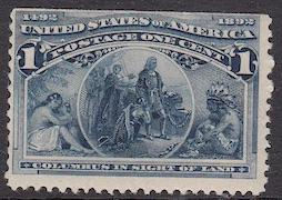 United States 1892 Columbians #230, 1¢ MNH, CV $35.00