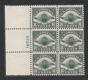 #C4 MH 2LH/4MNH Air Mail Plate Block of 6