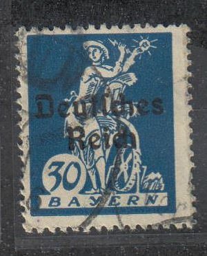 Bavaria, 30pf Electricity, Overprinted (SC# 260) Used