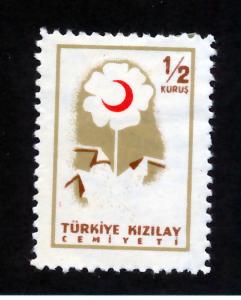 Turkey 1957 Scott Ra207 used - 1/2k, Flower