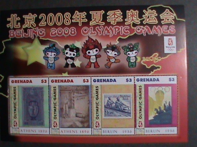 GRENADA STAMP-2008  SUMMER OLYMPIC GAMES BEIJING -MNH MINI SHEET   VERY FINE