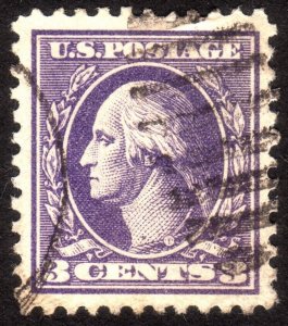 1918, US 3c, Washington, Used, Well centered, Sc 530