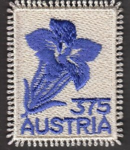 Austria 2008 - gentian, embroidered stamp, Sc#2175 MNH