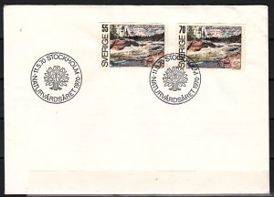 Sweden, Scott cat. 851-852. European Conservation Year. First day cover. ^