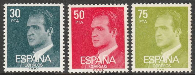 SPAIN 2190//2193, KING JUAN CARLOS, SHORT SET. MINT, NH. F-VF. (78)