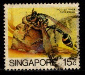 Singapore - #455 Potter Wasp - Used