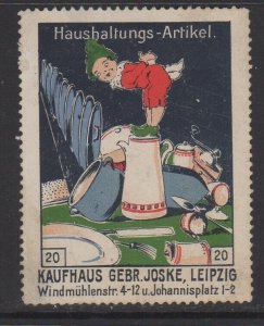 German Advertising Stamp - Department Store Bros. Joske, #20 Homemaker Wares