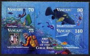 Vanuatu 1997 Diving perf m/sheet unmounted mint, SG MS 744