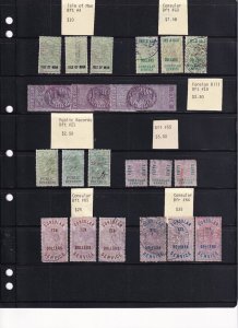 Small Wholesale Lot of Used British Revenues, Cat. $265 (F31616)