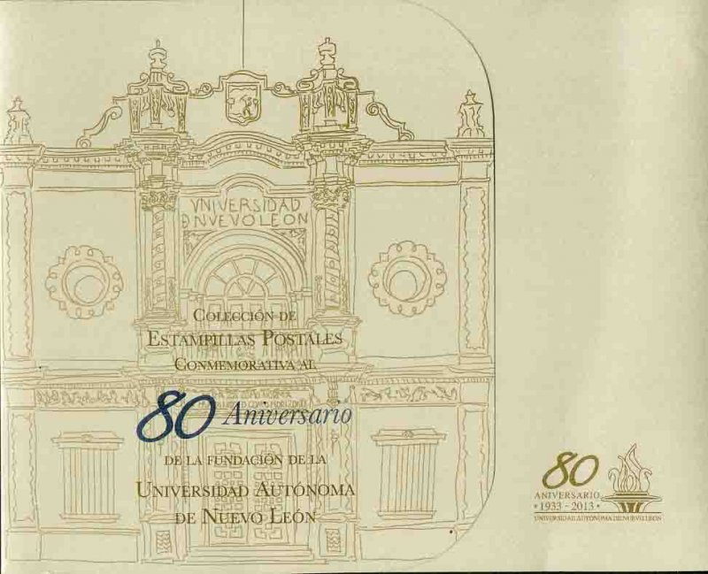 MEXICO 2832 80th Anniv. University of Nuevo Leon. COMMEM FOLDER. MNH. VF.