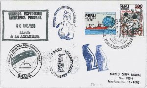 29797 - PERU - PENGUINS: - COVER: POLAR EXPEDITION 1989 ANTARCTIC-