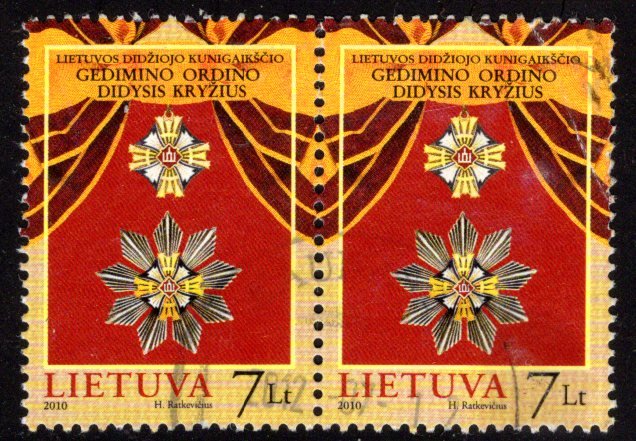 Lithuania #930, Grand Cross of the Order of Gediminas, used CV $7.50