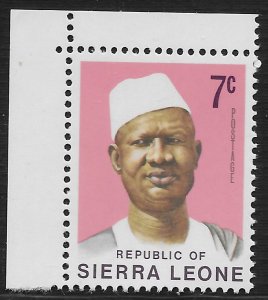 Sierra Leone #426 7c Pres Siaka Stevens ~ MNH