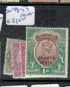 INDIA CHAMBA  KGV    SG 49-53    MOG        P0515B  H