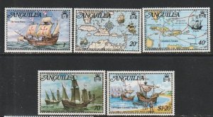 1973 Anguilla - Sc 174-8 - MNH VF - 5 single - Columbus