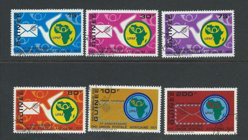 GUINEA SC# 608-11 & C122-3 VF U 1972