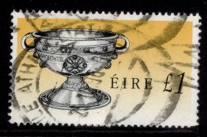 IRELAND QEII SG763b, 1990 £1 black & lemon Enschede printing, FINE USED. 