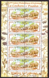 Wallis and Futuna Puaka the Pig Sheetlet of 5 pairs 2008 MNH SG#949-950