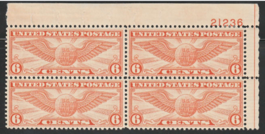 U.S. Scott #C19 Airmail Stamp - Mint Plate Block