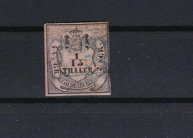 german oldenburg 1852 type b or c stamp cat £350 + ref r10662