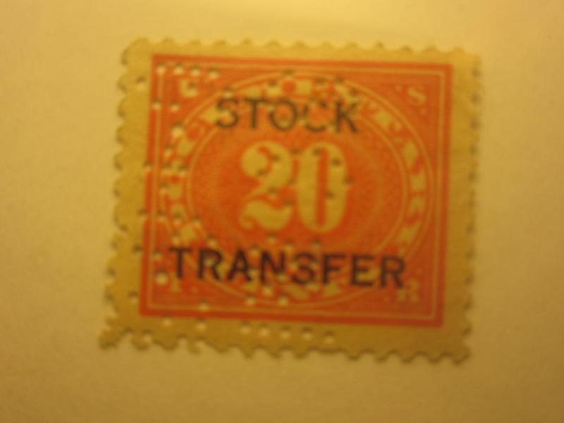 U.S. Scott #RD6 Revenue Stamp - Used Perfin Single