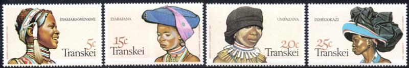 Transkei - 1981 Headdresses of Xhosa Women Set SG 92-95