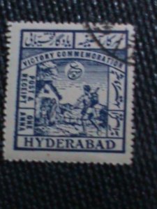 ​INDIA-HYDERABAD STATE-1946-SC#51- 76YEARS OLD-SOLDIERS COME HOME AFTER WW II