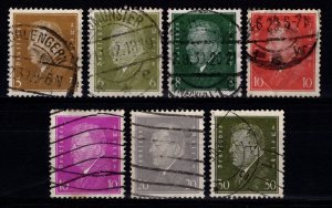 Germany 1928 President Ebert def., Part Set [Used]