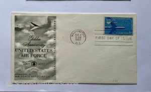 US, COVER 	GOLDEN ANNIVERSARY UNITED STATES AIR FORCE 1097-1957	1957	WASH, D.C.	