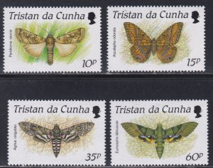 Tristan Da Cunha # 472-475, Moths, NH, 1/2 Cat