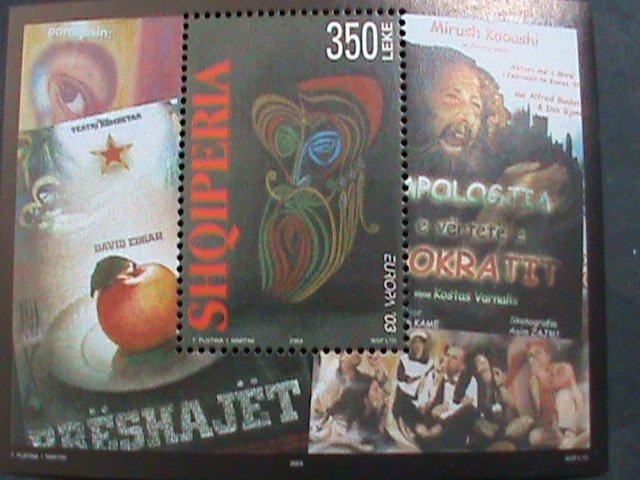 ​ALBANIA-2003 SC#2706  EUROPA -FACE FROM ONUFRI POSTER MNH S/S SHEET- VF