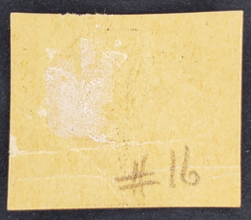Italy/Roman States, Scott #13 (or 13a?), F-VF unused, OG, creases &hinge remnant
