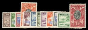 Cayman Islands #85-96 Cat$255, 1935 George V, complete set, hinged