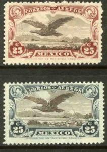 MEXICO C3-C4 Early Air Mail set of two. MINT, NH. F-VF.