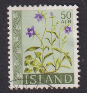 Iceland  #329  used  1962  flowers  50a