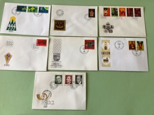 Liechtenstein 1968 postal stamps covers 7  items Ref A1399