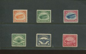 United States Postage Air Mail Stamps #C1-C6 Mint Never Hinged F/VF