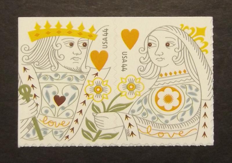4405a,  44c King & Queen of Hearts, MNH - (5409) Pair