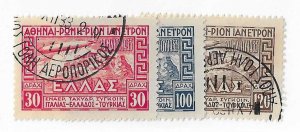 Greece Sc #C5 - C7 set of 3 Zepps  used VF