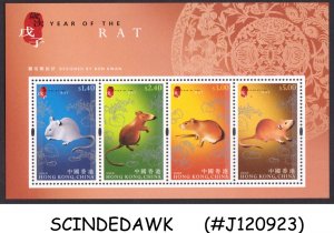 HONG KONG CHINA - 2008 CHINESE YEAR OF THE RAT - MIN. SHEET - MINT NH