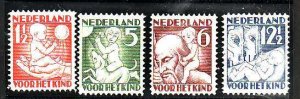 Netherlands-Sc#B44-7- id7-unused hinged semi-postal set-Child Welfare-1930-