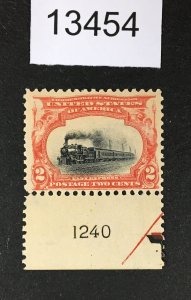 MOMEN: US STAMPS # 295 PLATE SINGLE MINT OG NH VF LOT #13454