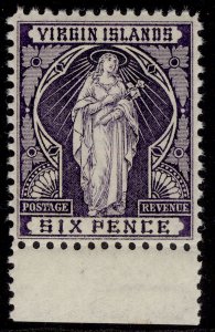 BRITISH VIRGIN ISLANDS QV SG47, 6d dull violet, LH MINT.