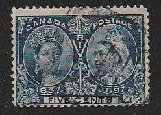 Canada 1897 5-Cent Jubilee Issue   Sc# 54   F  Used