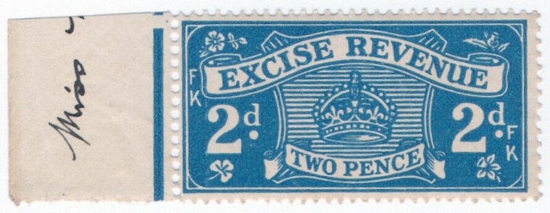 (I.B) Excise Revenue : 2d Blue (1925)