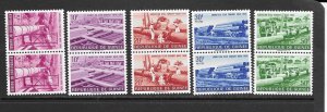 Guinea 328-32 MNH Water Pipe Line set cpl. X 10 vf.  2022 CV $ 20.00