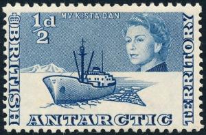 British Antarctic Territory 1963 ½d Deep Blue SG1 MH